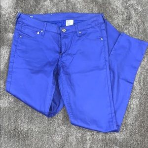 Blue skinny/low waist/ ankle